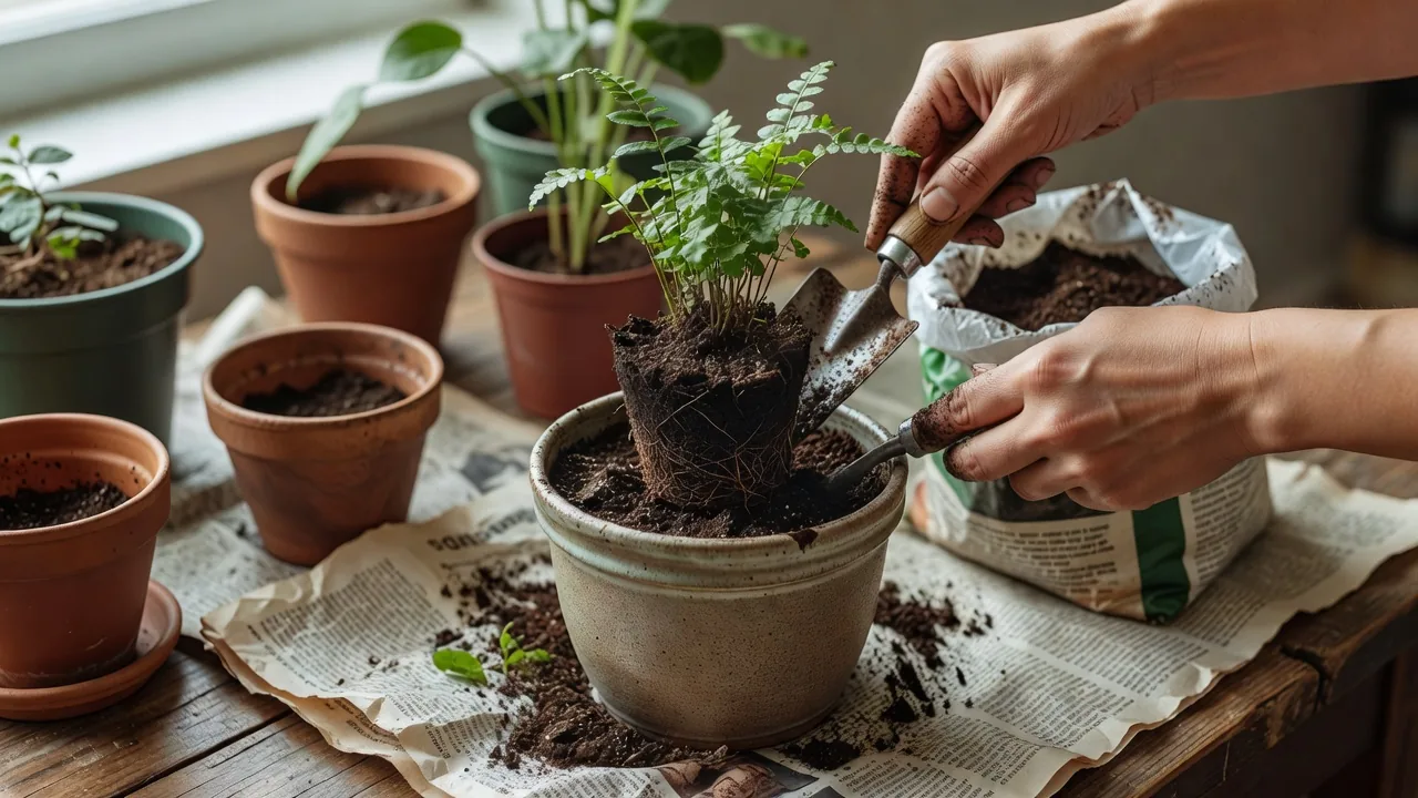 植え替えの様子